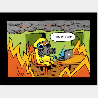 This is Fine - Stay Home Work from Home Posters and Art